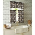thumbnail image 4 of dinii Vegetables Slub Kitchen Curtains Window Tier Valance Set Farmhouse Short Café Bathroom Window, 4 of 6