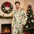 thumbnail image 6 of Drie Christmas Family Pajamas Family Christmas Pajamas Matching Sets 2025 Satin Long Sleeve Holiday Casual Lounge Soft Xmas Silk Pjs Two Piece Sets, 6 of 9