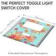 thumbnail image 3 of Toggle Switch Wall Plate Combination/Pioneer Floral Decorator,1 Toggle 1 Rocker 4.5" x 4.6” Light Switch Cover, Polycarbonate Thermoplastic,Home Decor for Kitchen Living Room Bedroom Decorate, 3 of 6