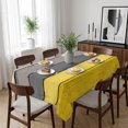 thumbnail image 6 of Yellow Grey Table Cloth Waterproof Tablecloths, Vintage Stripe Farmhouse Wood Grain Ombre Tablecloth Dining Table Cover for Kitchen Party Tabletop Outdoor, Rectangle Tablecloth 60x84 Inch, 6 of 9