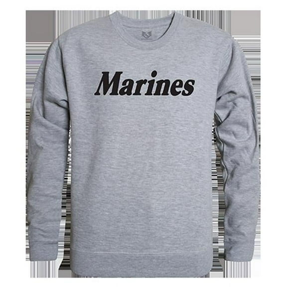 Rapid Dominance Marines Graphic Crew Neck Sweatshirt, Heather Grey - 2X