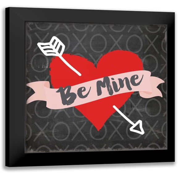 Allen, Candace 12x12 Black Modern Framed Museum Art Print Titled - Valentines Day Heart 3