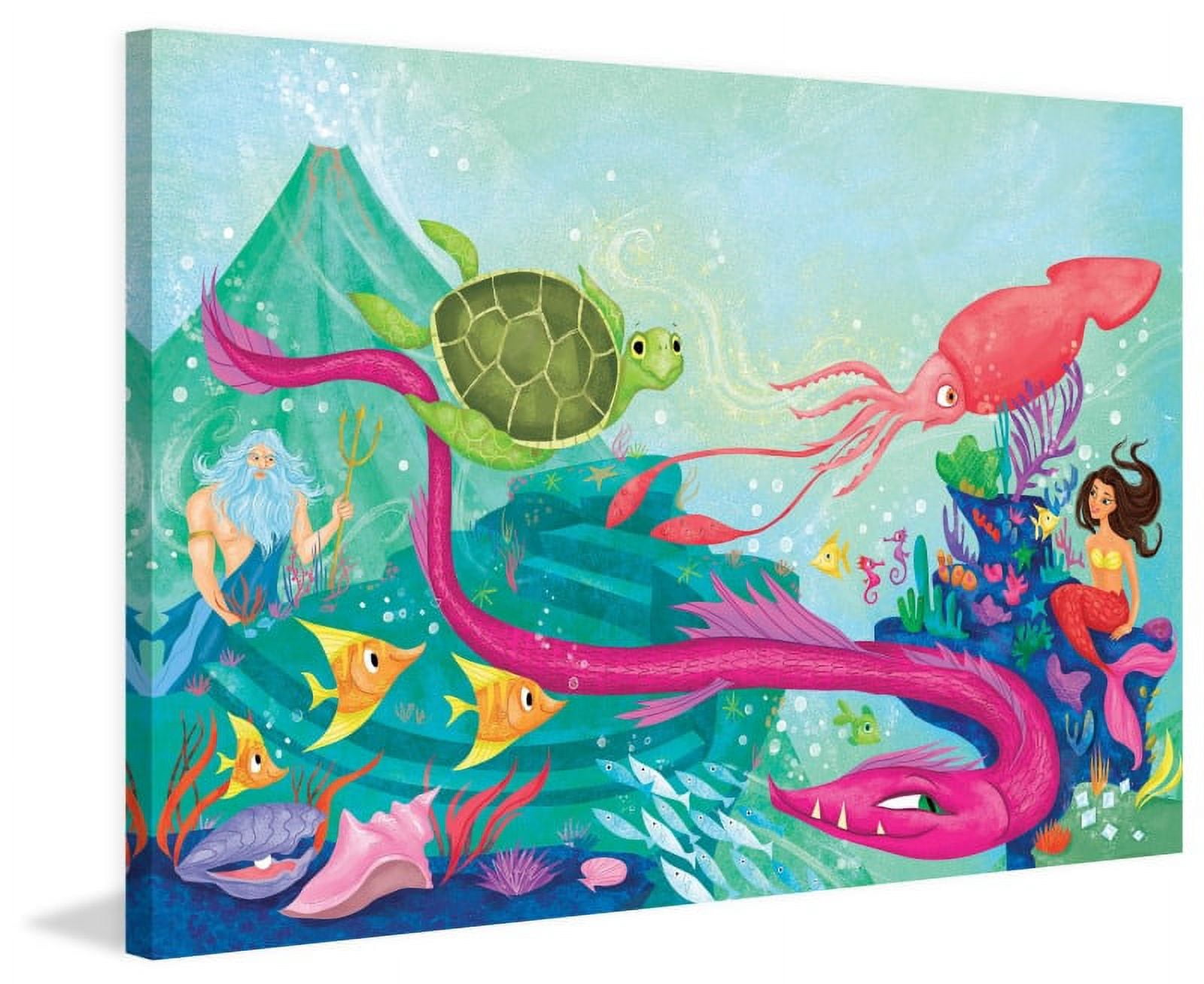 Marmont Hill "Sea Friends" by Curtis Painting Print on Canvas