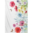 thumbnail image 2 of Coolnut Watercolor Flowers Rectangle Tablecloth Waterproof Polyester Table Clothative Stain Resistant & Wrinkle Resistant Washable Table Cover for Dining Table/Party/Camping 54x57 Inch Decor Gift, 2 of 7