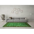 thumbnail image 3 of Ahgly Company Indoor Square Oriental Green Industrial Area Rugs, 3' Square, 3 of 4