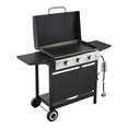 thumbnail image 1 of KFFKFF Gas Griddle, 3-Burner Flat Top Grill, Propane Griddle with Wheels, Lid, 3 x 11000 BTU Outdoor Flat Top Grills, 1 of 9