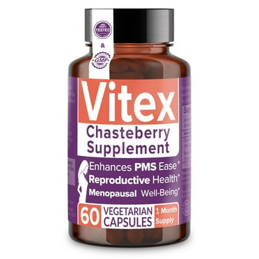 Vitex Chasteberry Supplement for Women – 1000mg Certified Vitex Berry Capsules for PMS, Menopause, Hormonal Balance, and Reproductive Wellness – 60 Vegan Capsules