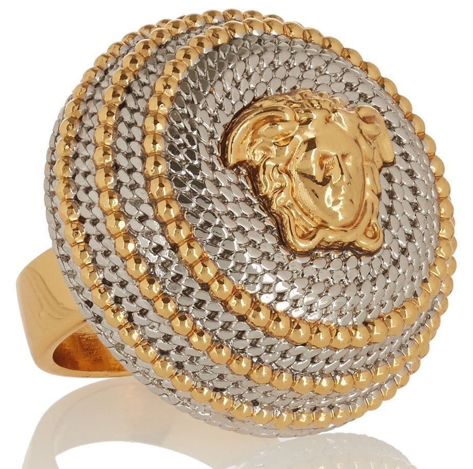 versace two tone ring