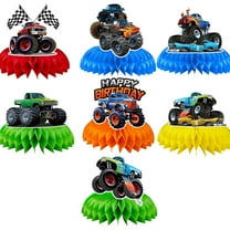 Truck Honeycomb Centerpieces Table Toppers Decorations for Birthday Party Decor Supplies
