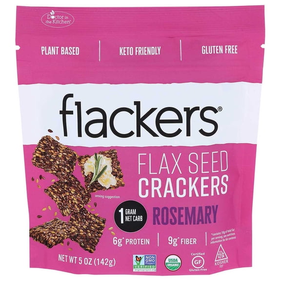 Doctor In The Kitchen Rosemary Flackers, 5 Ounce -- 6 per case