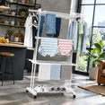 4-Tier Foldable Clothes Drying Rack, White, 67.7