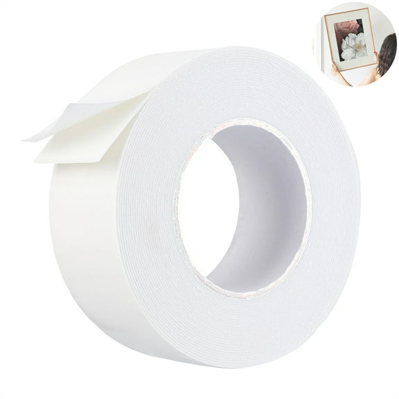 GIXUSIL Removable Mounting Tape,Double Sided Adhesive Tape,1 Roll Picutre Hanging Strips,9.8ft Heavy Duty Thick Foam Tape,Weatherproof Seal Strips,for Home Office Decor (50mm)