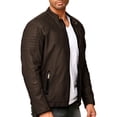 thumbnail image 4 of Chamarra Para Hombre Shendy Vendi Chaqueta Vinipiel Tipo Biker Cafe Extra Grande, 4 of 5