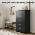 LINSY HOME 5Drawer Bedroom Dresser, Nursery Organizer, Tall Chest of