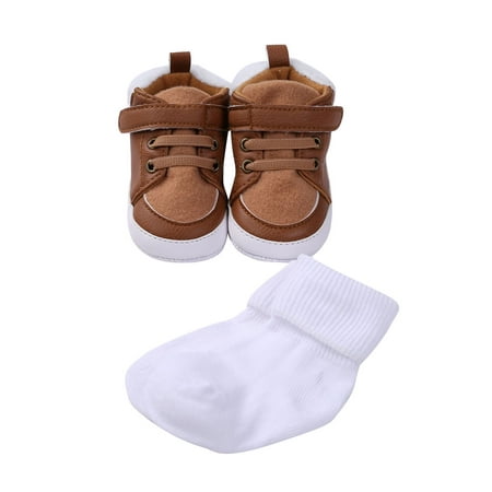 

Newborn Infant Baby Shoes Comfort Soft-Sole Cotton Flat High-top Anti-slip Baby Accessories Sneaker