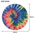 thumbnail image 6 of Colorful Tie Dye Pattern Round Tablecloth 60"x60",Wrinkle Wipeable Table Cloth for Kitchen Dining Room Picnic Patio Party, 6 of 6