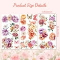 thumbnail image 2 of Rub on Floral Transfer Decals for Furniture Crafts 6"x12" 3Pcs Waterproof UV Transfer Decals Peel and Stick Sticker for Dresser Glass Porcelain Paper Wood Cloth Decor(French Peonies), 2 of 9