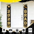 thumbnail image 4 of Graduation Porch Sign Class Of 2026 Banner Congrats Grad Door Banner Graduation Yard Sig for Home School Indoor Outdoor Party Supplies Black Design 4, 4 of 7