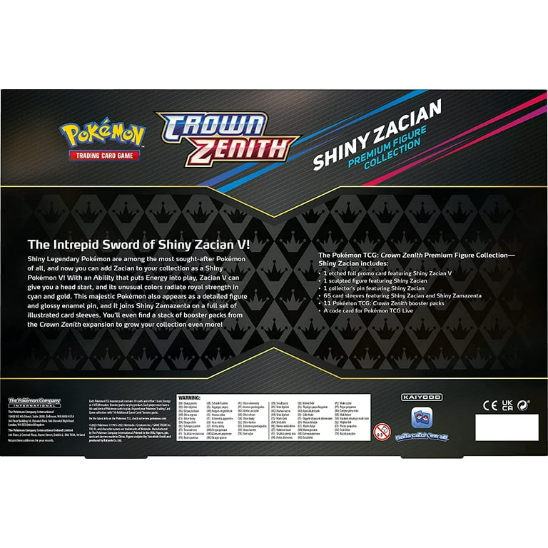 Pokemon Crown Zenith Shiny Zacian Premium Figure Collection 