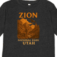 thumbnail image 4 of Inktastic Zion National Park Utah Vintage Landscape Art Boys or Girls Long Sleeve Toddler T-Shirt, 4 of 5