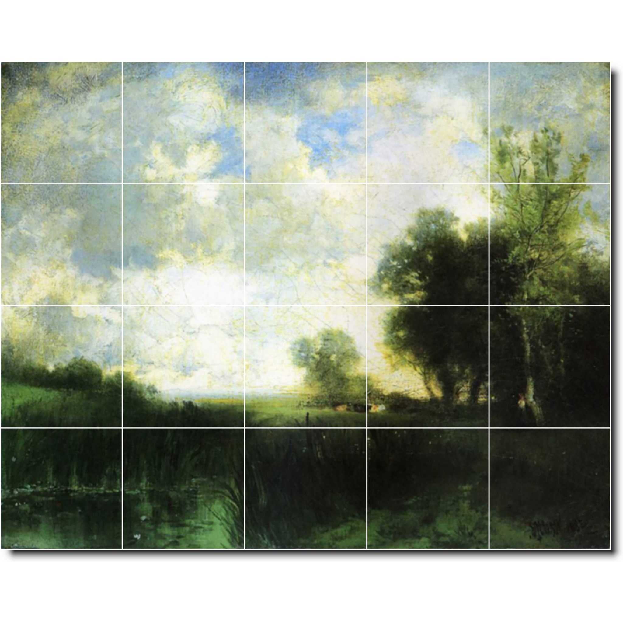 Ceramic Tile Mural Thomas Moran Landscapes Painting 562 40 W X 32 H Using 8 X 8 Ceramic Tiles Walmart Com Walmart Com