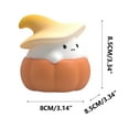 thumbnail image 2 of Djunllk Ghost Pumpkin Night Light - Adorable Silicone Ghost Lamp Tap to Adjust Brightness Halloween Lights Indoor Battery-Powered Rechargeable Cute Office Desk Halloween Decor for Woman and Kids, 2 of 4