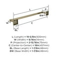 thumbnail image 6 of Amerock Appoint Golden Champagne 18 inch (457mm) Towel Bar, 6 of 8