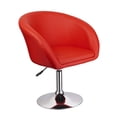 thumbnail image 4 of Bowery Hill Contemporary Faux Leather Adjustable Swivel Coffee Chair in Red, 4 of 4