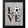 thumbnail image 2 of Ball, Susan 12x14 Black Modern Framed Museum Art Print Titled - LOVE Soccer, 2 of 5