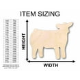 thumbnail image 2 of Unfinished Wood Cow Calf Silhouette - Craft- up to 46" DIY 46" / 1", 2 of 3