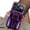 Purple, variant on Stylish Magnetic Shockproof Phone Case, Tempered Glass, Slim Protective Cover Raised Camera Lens Non-Slip Alloy Frame Magnetic Wireless Charging Case for iPhone 12 13 14 15 16 17