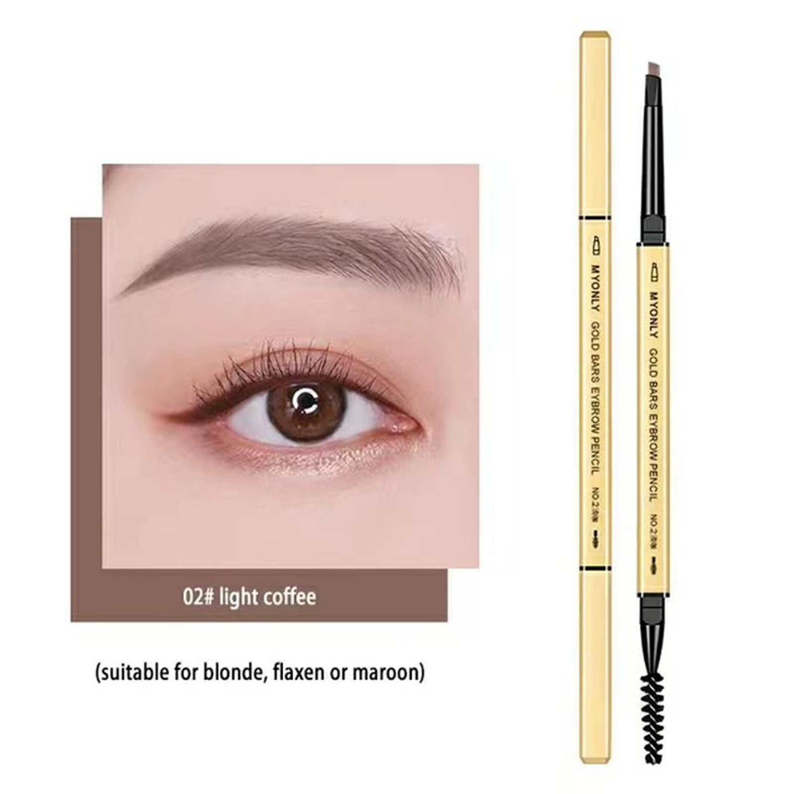 Tking Fashion Eyebrow Pencil, Double Ended, for Light Brown, Gray & Red ...