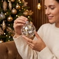 thumbnail image 4 of 2026 Christmas Home Party Decoration 6PCS Clear Christmas Ball Ornaments Shatterproof Transparent Plastic Baubles Filled With Star Confetti White Christmas Celebration Party Supplies, 4 of 7