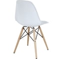 thumbnail image 3 of Hawthorne Collections 17.5" Modern Plastic Dining Side Chair in White, 3 of 3