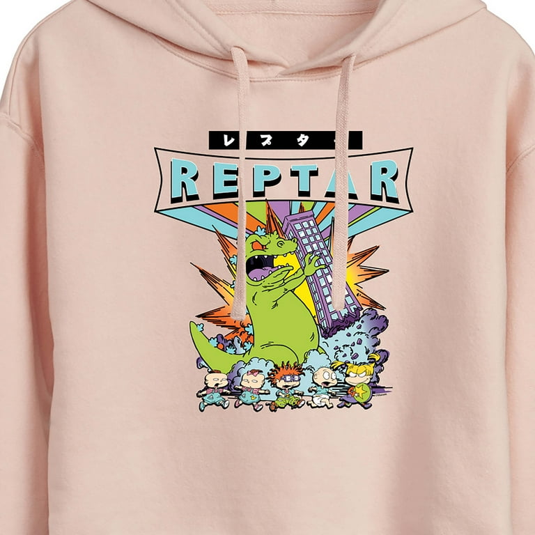 Rugrats Reptar Wretch Juniors Cropped Pullover Hoodie Walmart