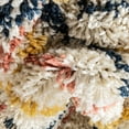 thumbnail image 4 of Well Woven Gigi Rainbow Modern Kids Shag Striped Ivory Thick 5'3" x 7'3" Area Rug, 4 of 7