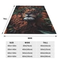 thumbnail image 3 of Pofeuu Lion Forest Crown Print Ultra-Soft Micro Fleece Blanket,for Bed Or Sofa,All Season Throw Blankets Flannel Blanket-40"x30", 3 of 7