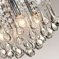 thumbnail image 4 of The Lighting Store Claudia 4-Light Chrome Finish Flush Mount with Clear Crystal Drops, 4 of 5