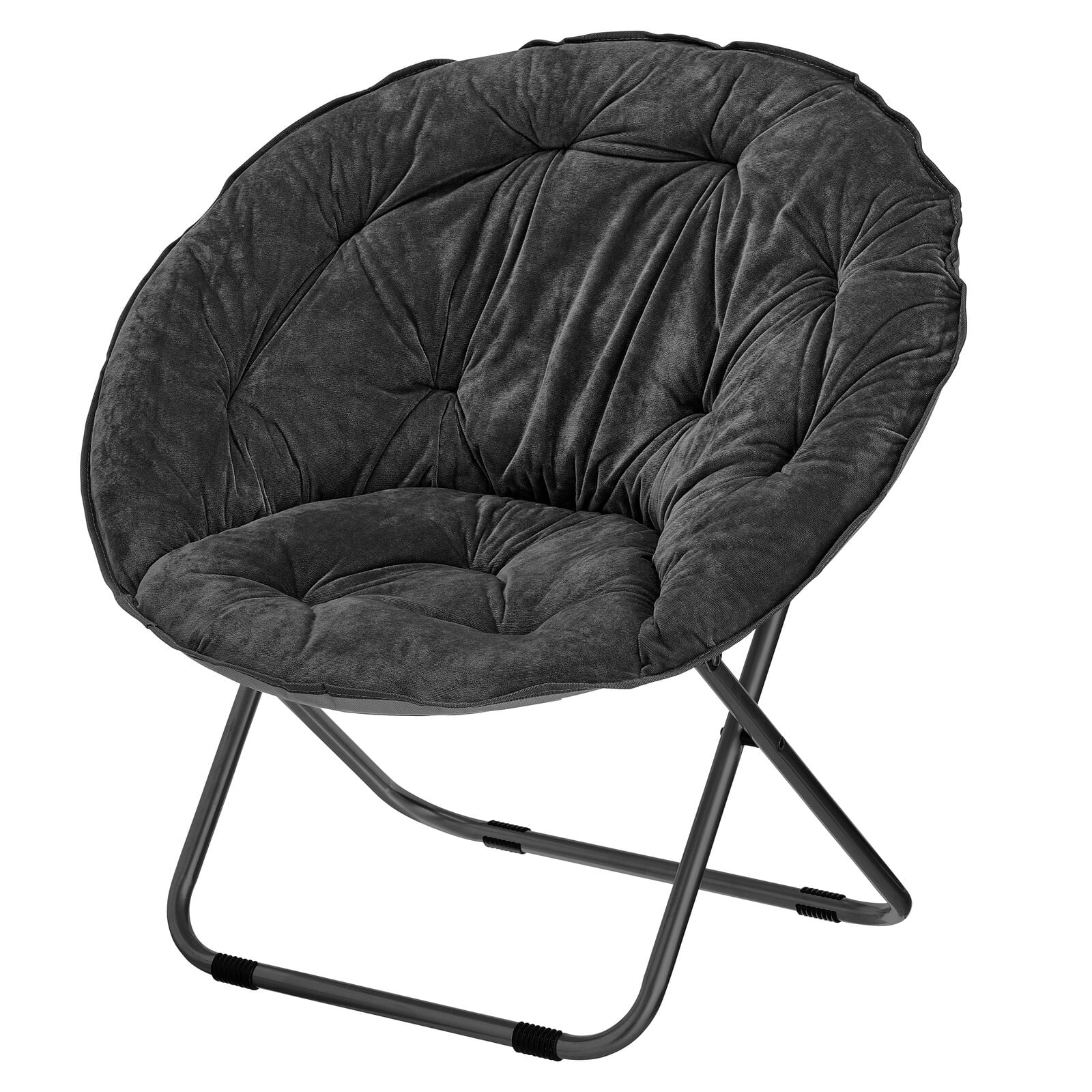mDesign Urban Papasan Folding Moon Chair Large Saucer UFO Chair with