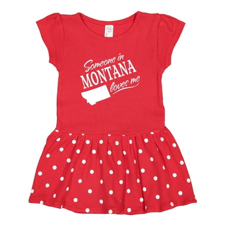 

Inktastic Someone in Montana Loves Me Gift Toddler Girl Dress