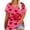 Blouses-Hot Pink, variant on Gamivast Plus Size Holiday Tops Cute Heart Print Short Sleeve Tunic Goning Out Shirts Casual Loose V-Neck Trendy Blouse Valentine's Day Outfits 2026