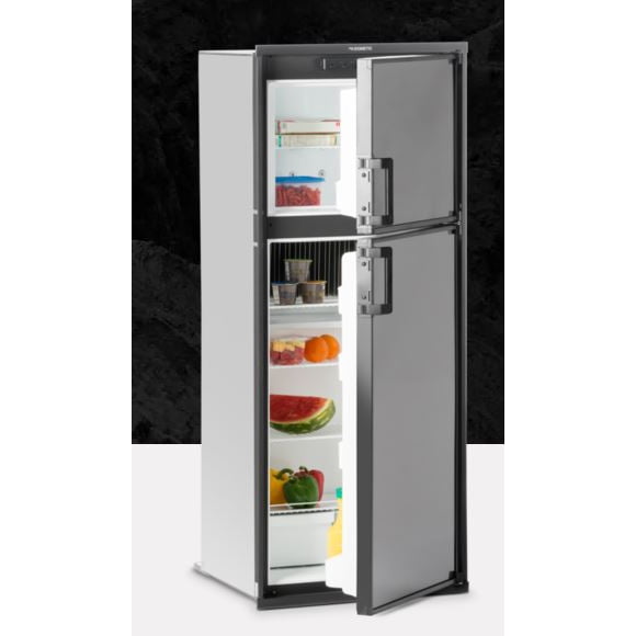 Dometic Refrigerator /Freezer DM2872RBF1 Refrigerator /Freezer; Americana II; Dual Compartment 2 Door Refrigerator With Freezer; Permanent Bolt-In; 8 Cubic Foot; 110 Volt AC
