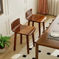 thumbnail image 2 of Costway Dining Chairs Set of 2 with Acacia Wood Legs Curved Seat & Low Back for Home, 2 of 9