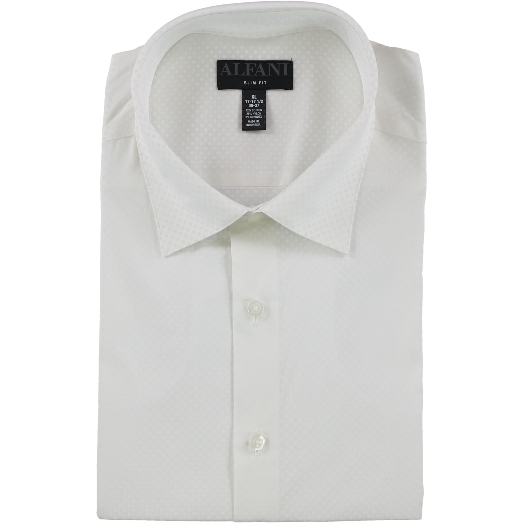 Alfani Mens Tonal Diamond Button Up 