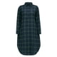 thumbnail image 5 of Vestido, Vestido a cuadros de mujer con bolsillos Botones Manga larga Vestido suelto Tomshoo Verde/Extragrande, 5 of 6