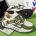 thumbnail image 3 of Trendy Double Lace Platform Shoes, Men's Low Top Lace Up Sneakers, for Outdoor Walking Holiday Traveling, 3 of 9