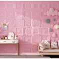 HBRYE 20pcs DIY 3D Sculpture Style Wall Panel Multi Color Foam Soft
