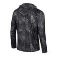 thumbnail image 3 of Men's Colosseum Black Texas Longhorns Palms Printed Lightweight Quarter-Zip Hooded Top, 3 of 3