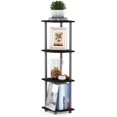 thumbnail image 1 of 5 Tier Corner Display Rack Multipurpose Shelving Unit, Dark Cherry/Black, 1 of 7