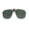 thumbnail image 3 of Mens Racer Mobster Fashion Oversize Sunglasses White - Green, 3 of 8